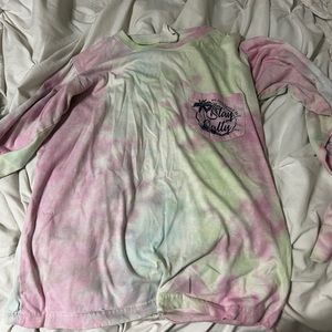 Tye-dye Stay salty long sleeve shirt